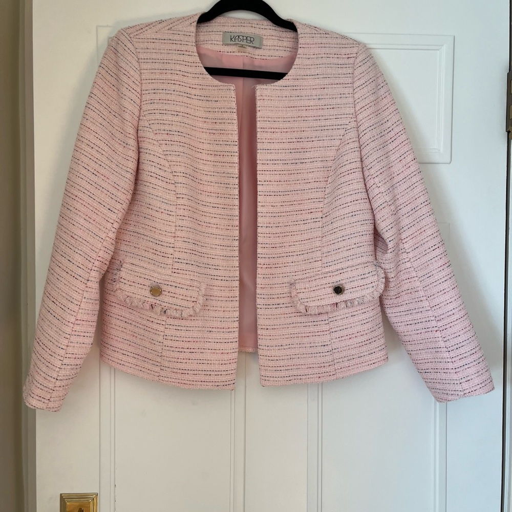 Kasper Women's Blush Tweed Blazer